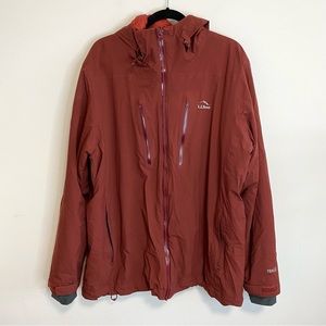 LL Bean Men's Waterproof PrimaLoft Packaway Jacket Red Size XXL
